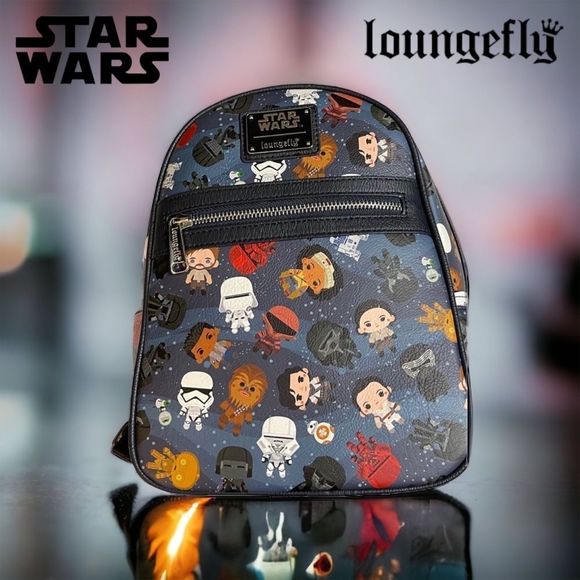 ❤️💗❤️ Disney Loungefly Star Wars Chibi Rise of Skywalker Mini Backpack - Picture 1 of 9